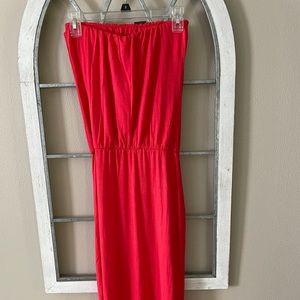 Coral Sleeveless maxi dress